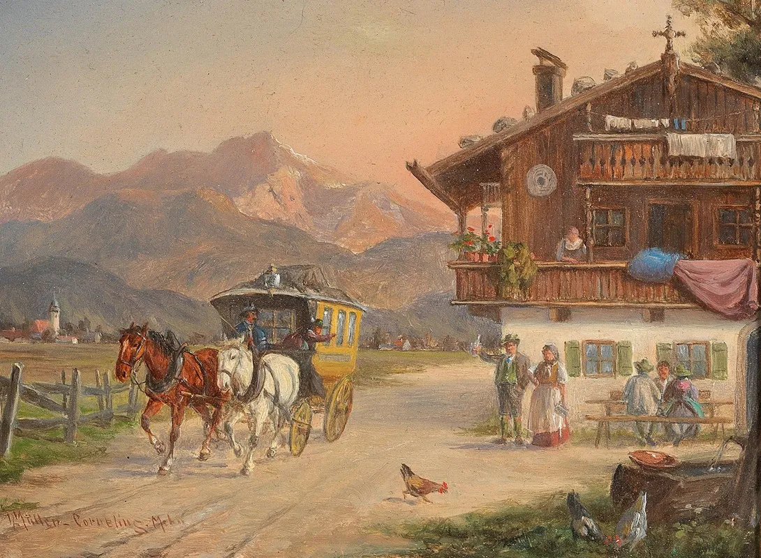 Post Coach Wall Art by Ludwig Müller-Cornelius - High-Resolution Digital Print