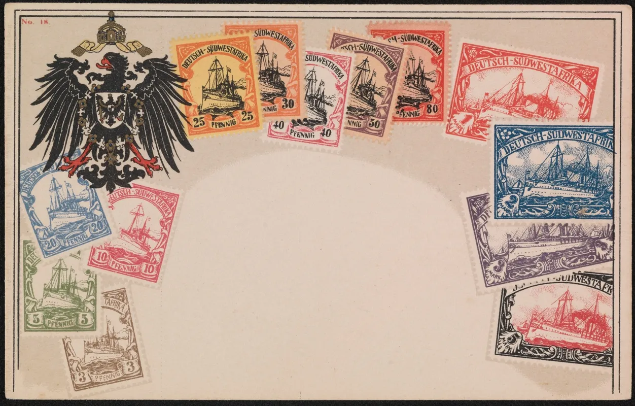 Postage Stamps From German South West Africa Wall Art by Ottmar Zieher - High-Resolution Digital Print