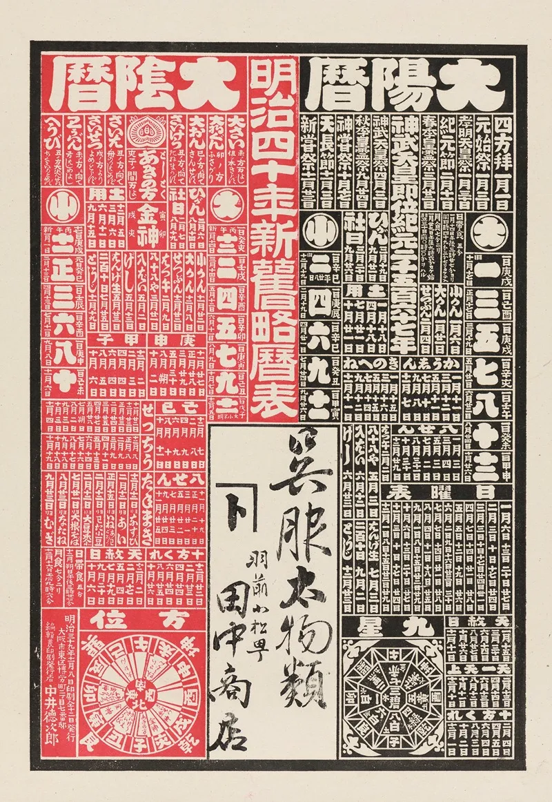 Poster And Calendar For A Shop Selling Kimonos Tanaka Shoten In Uzen Yamagata Prefecture by Tokujiro Nakai - High-Resolution Digital Print