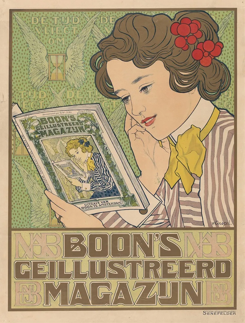 Poster For Boons Illustrated Magazine by Johann Georg van Caspel - High-Resolution Digital Print