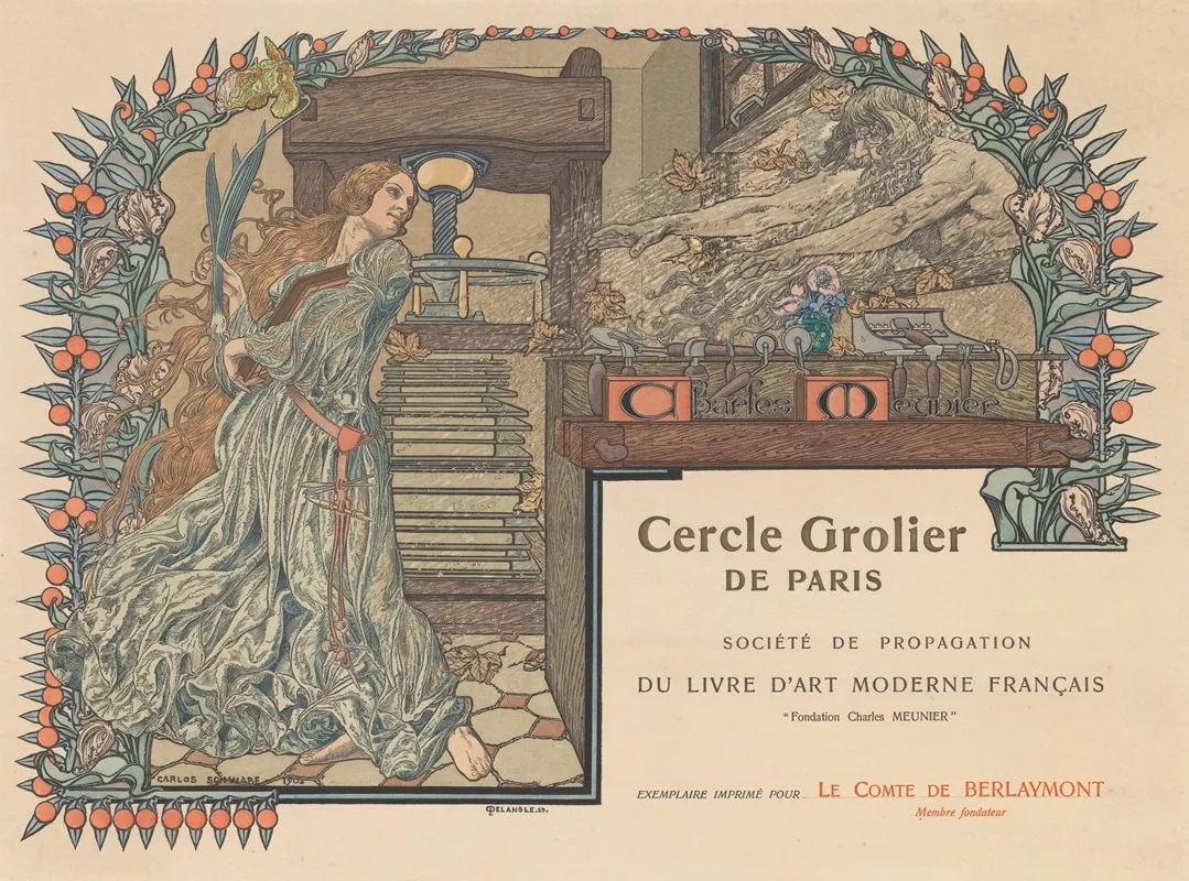 Poster For Cercle Grolier De Paris