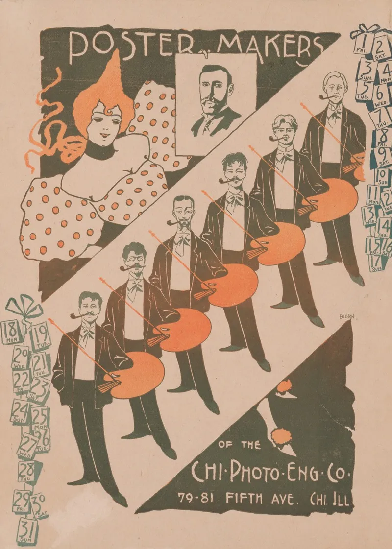 Poster Makers Of The Chicago Photo Engraving Co by Emil Biorn - High-Resolution Digital Print