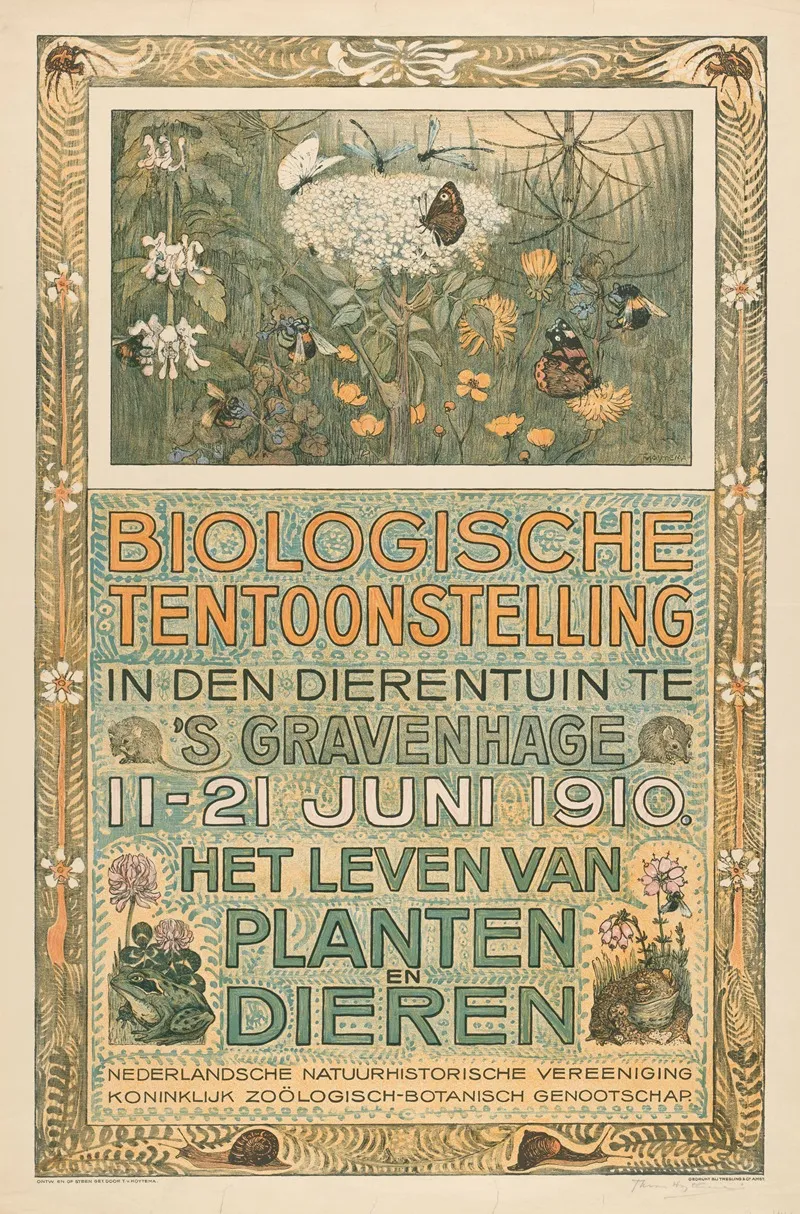 Poster Of The Biologische Tentoonstelling Biological Exhibition