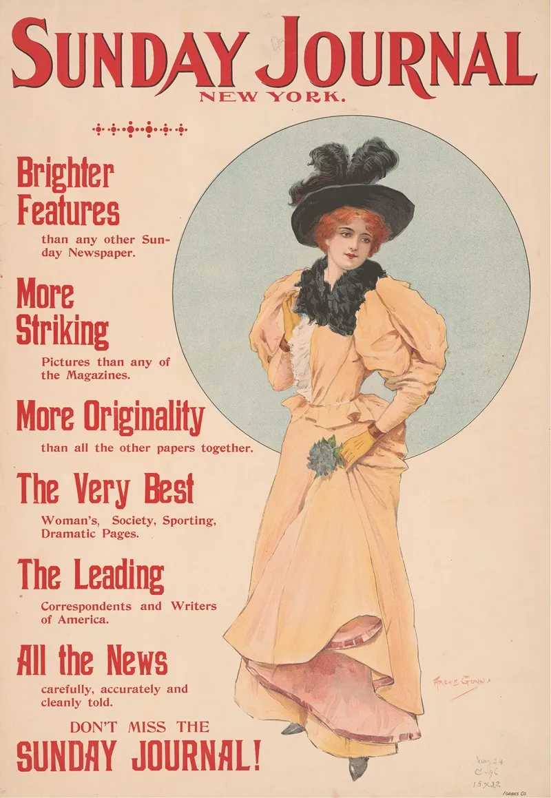 Poster Shows A Woman Posing Holding A Flower by Archie Gunn - High-Resolution Digital Print