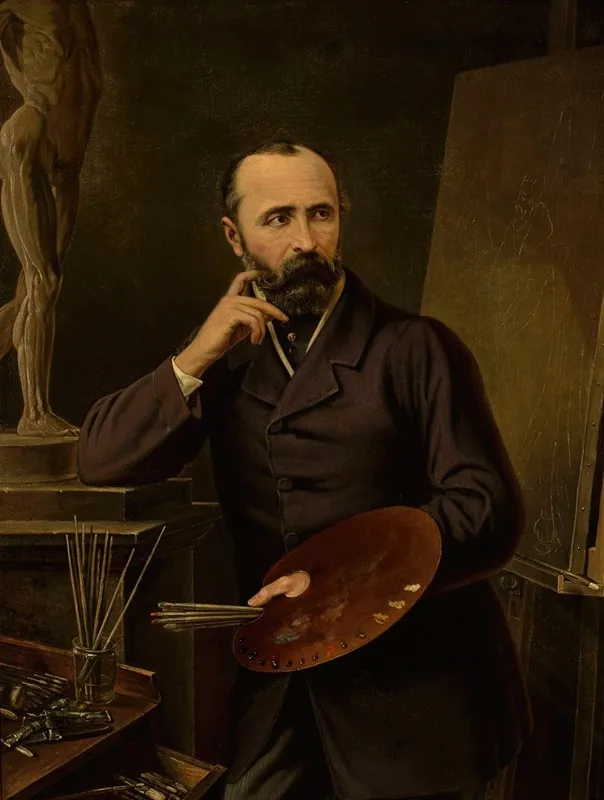 Posthumous Portrait Of Jozef Simmler Wall Art by Franciszek Mielnicki - High-Resolution Digital Print