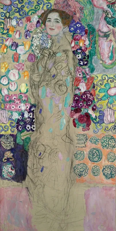 Posthumous Portrait Of Ria Munk Iii Wall Art by Gustav Klimt - High-Resolution Digital Print