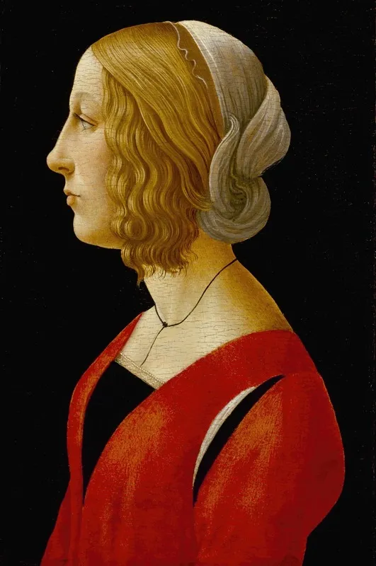 Potrait Of A Young Woman Wall Art by Raffaellino Del Garbo - High-Resolution Digital Print