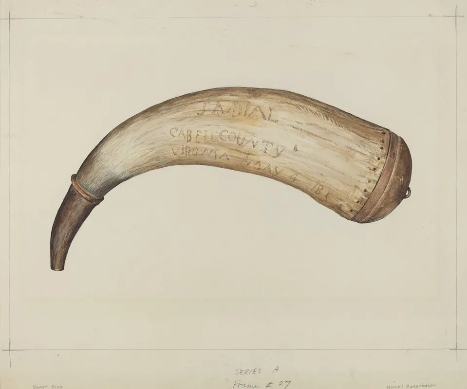 Powder Horn 18 Wall Art by Howell Rosenbaum - High-Resolution Digital Print