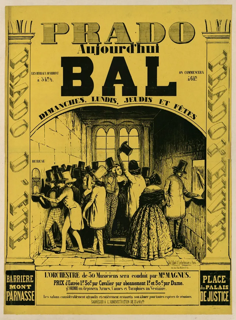 Prado Aujourdhui Bal Wall Art by Lith. Palluel &amp; Lecherbonnier - High-Resolution Digital Print