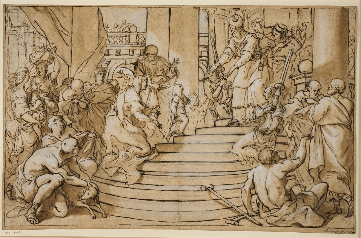 Praesentationen Af Jomfru Maria I Templet Wall Art by Antonio Balestra - High-Resolution Digital Print