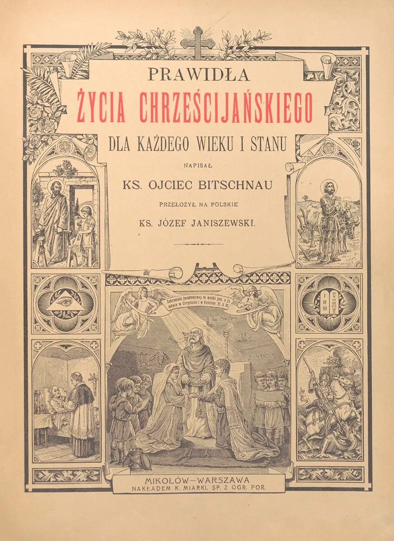 Prawidla Zycia Chrzescijanskiego Title Page Wall Art by Otto Bitschnau - High-Resolution Digital Print