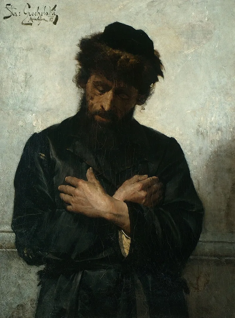 Praying Jew Wall Art by Stanisław Grocholski - High-Resolution Digital Print