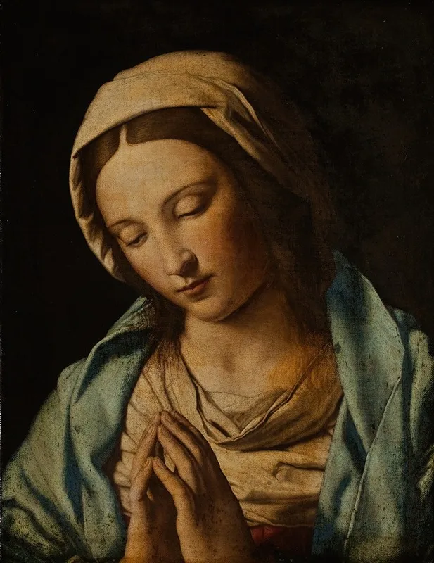Praying Virgin Wall Art by Giovanni Battista Salvi da Sassoferrato - High-Resolution Digital Print