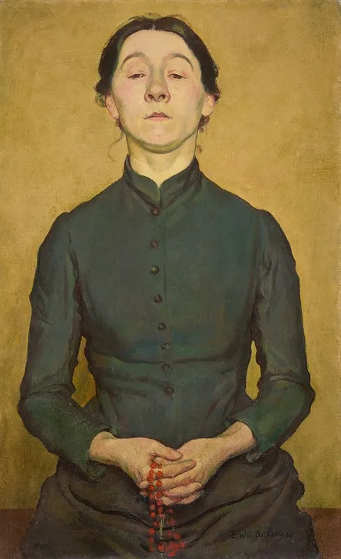 Praying Woman Wall Art by Ernst Würtenberger - High-Resolution Digital Print