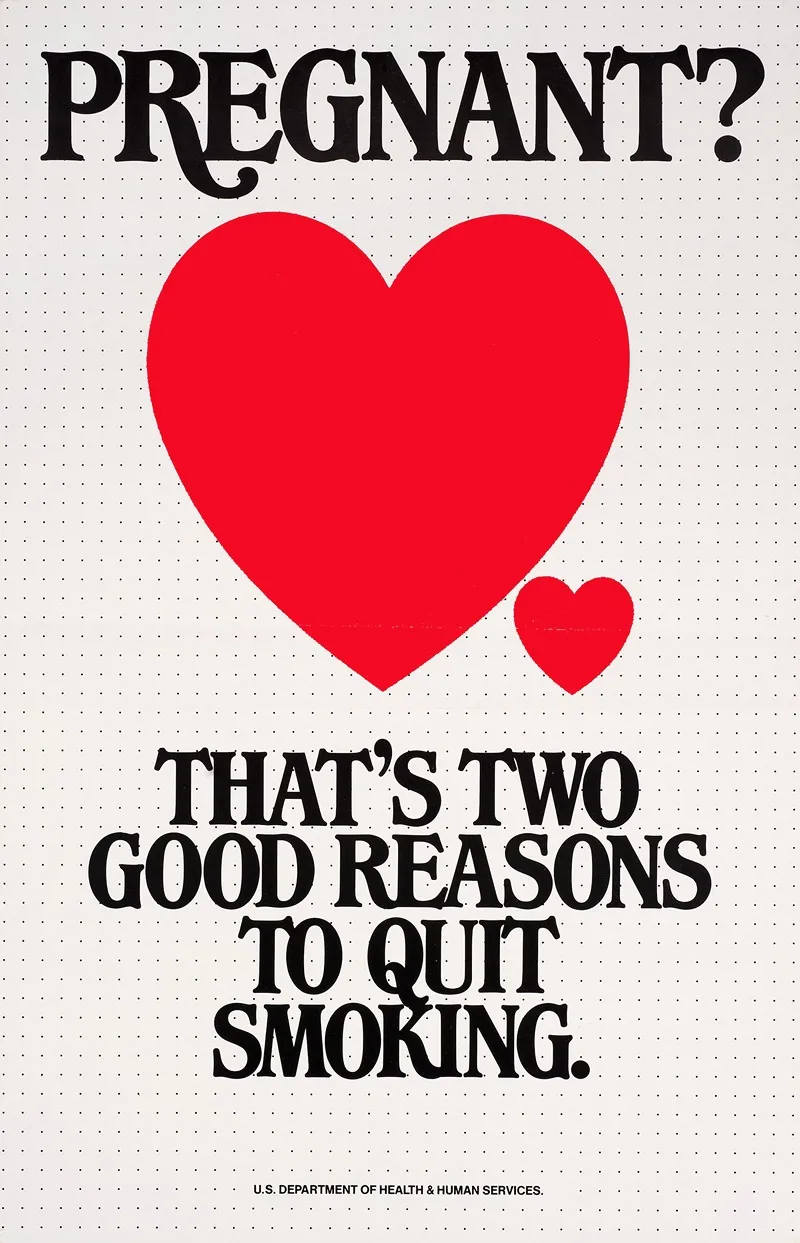 Pregnant Thats Two Good Reasons To Quit Smoking Wall Art by U.S.. Department of Health & Human Services - High-Resolution Digital Print