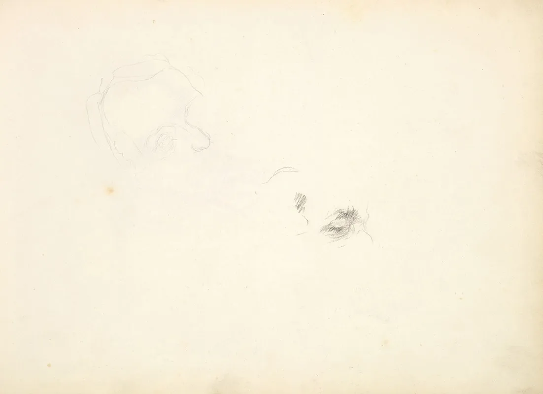 Preliminary Studies For Portrait Of William Makepeace Thackeray Wall Art by Frederic Leighton - High-Resolution Digital Print