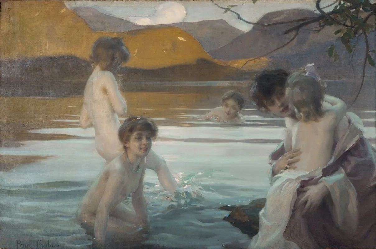 Premier Bain Wall Art by Paul Émile Chabas - High-Resolution Digital Print