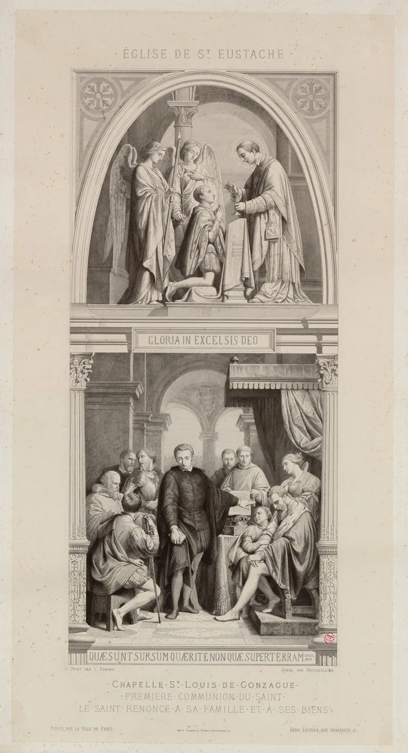 Premiere Communion Du Saint Le Saint Renonce A Sa Famille Et Wall Art by William Haussoullier - High-Resolution Digital Print