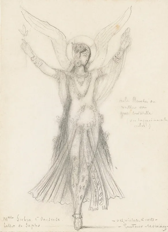 Premiere Danseuse Mademoiselle Subra Ballet De Sapho Wall Art by Gustave Moreau - High-Resolution Digital Print