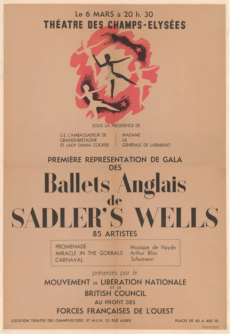 Premiere Representation De Gala Des Ballets Anglais De Sadlers Wells 85 Artistes Wall Art by Imp. Curial-Archereau - High-Resolution Digital Print
