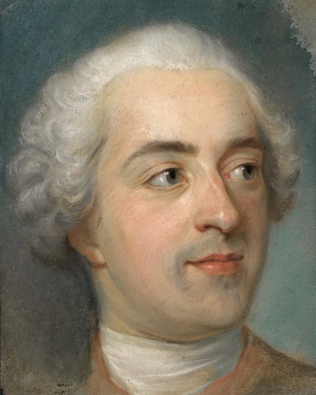 Preparation For A Portrait Of Louis Xv 1710 1774 Wall Art by Maurice-Quentin de La Tour - High-Resolution Digital Print