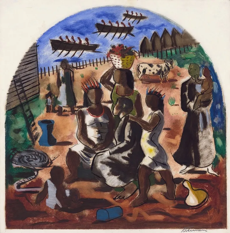 Preparatory Drawing For The Teaching Of The Indians