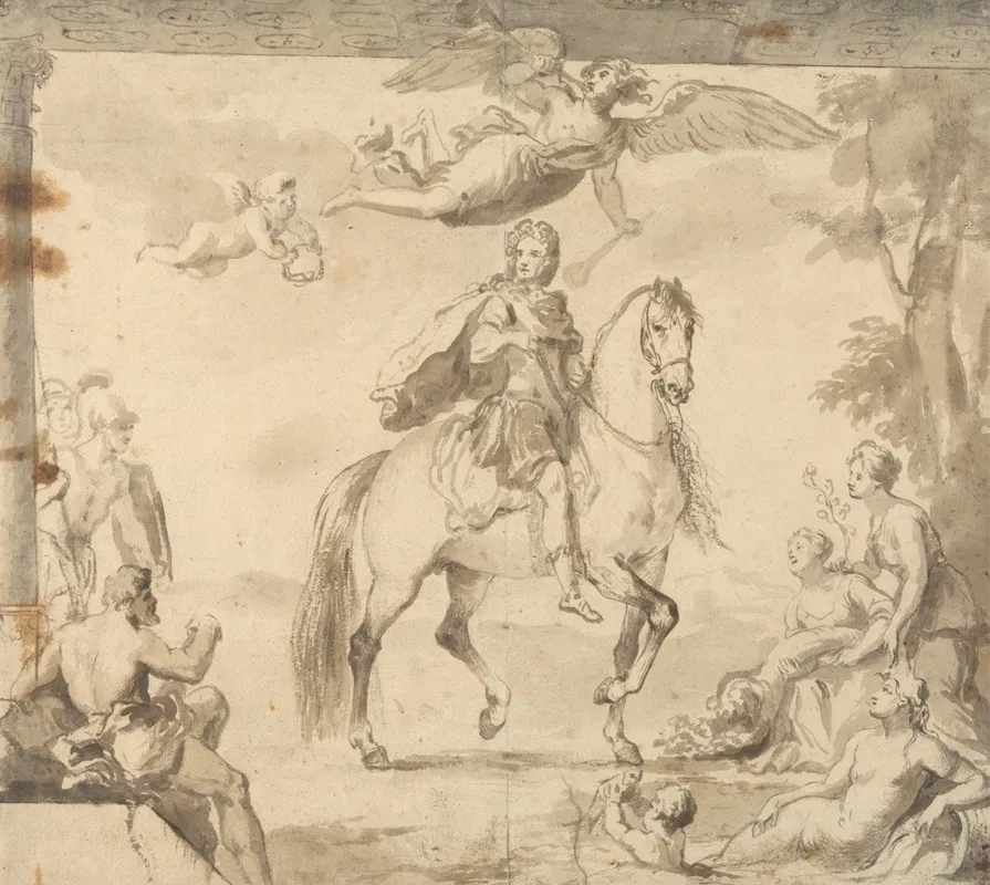 Preparatory Study For The Decoration Equestrian Portrait Of George I