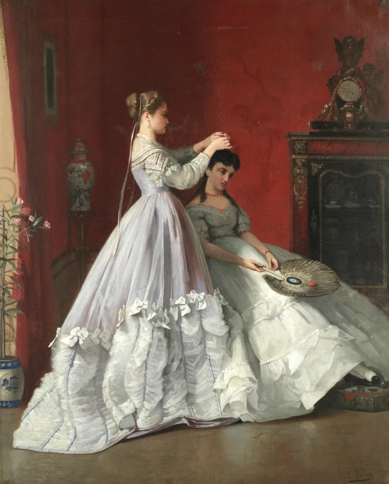 Preparing For The Ball 2 Wall Art by Louis Charles Verwee - High-Resolution Digital Print