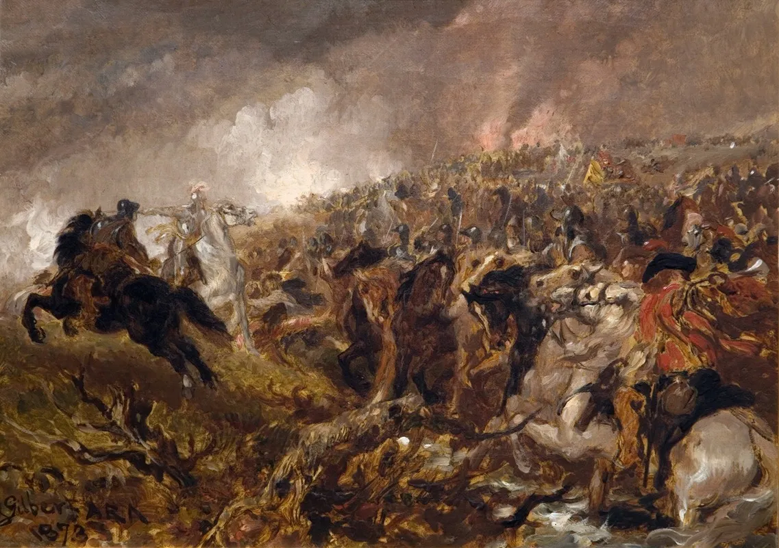 Preparing For The Charge Wall Art by Sir John Gilbert - High-Resolution Digital Print