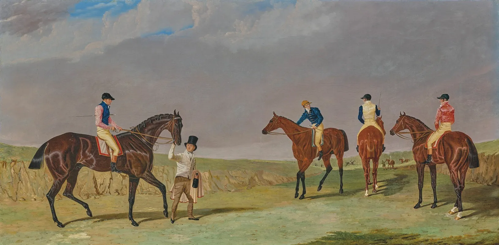 Preparing For The Doncaster Gold Cup Wall Art by John Frederick Herring Snr. - High-Resolution Digital Print