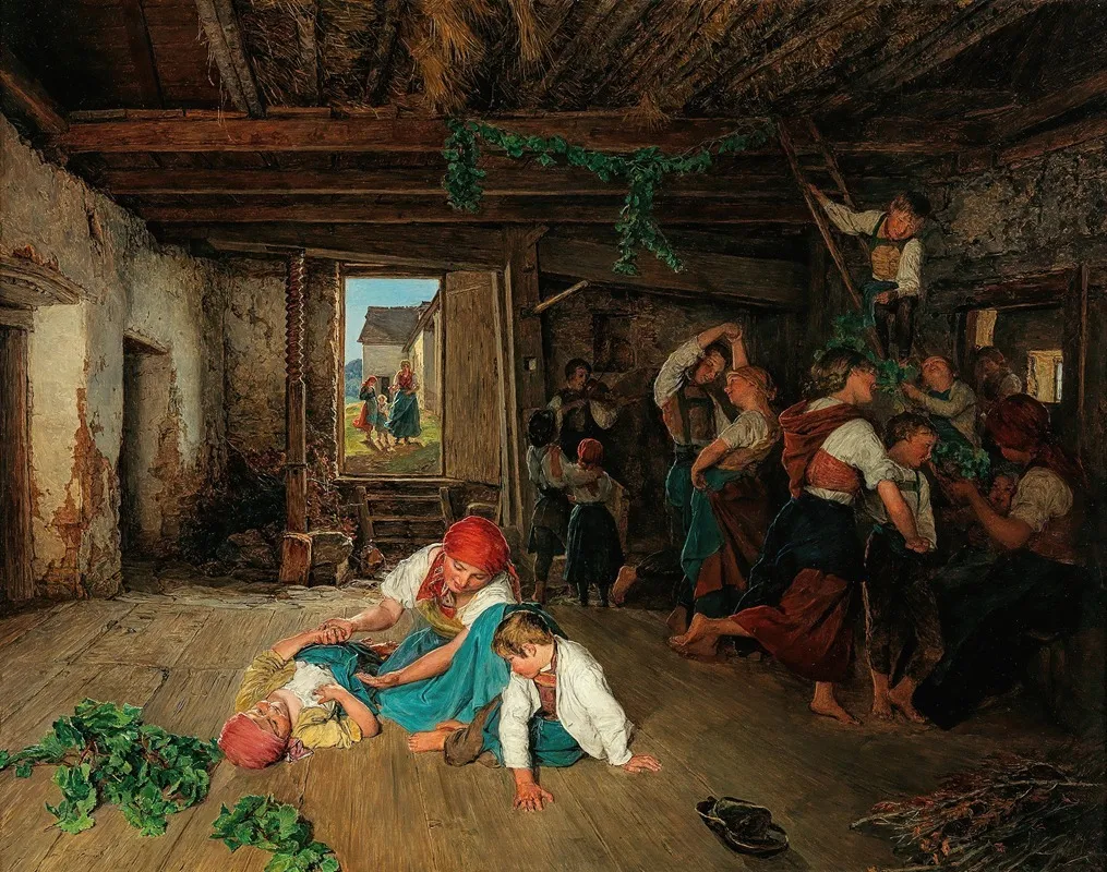 Preparing The Celebration Of The Wine Harvest