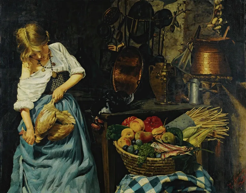 Preparing The Meal Wall Art by Emanuele Serrano - High-Resolution Digital Print