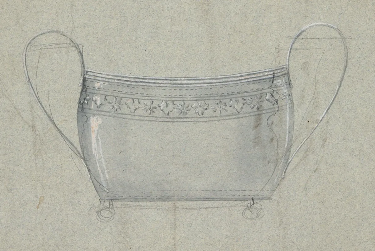 Presentation Drawing Reworked For A Sugar Bowl Wall Art by George Christian Gebelein - High-Resolution Digital Print