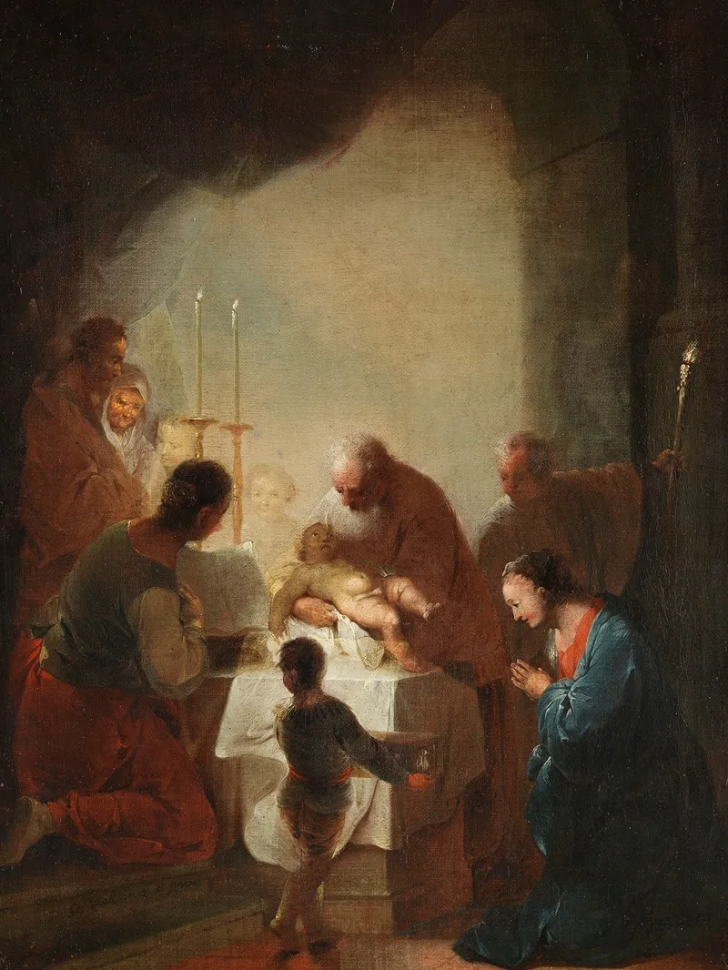 Presentation In The Temple 3 Wall Art by Johann Zick - High-Resolution Digital Print