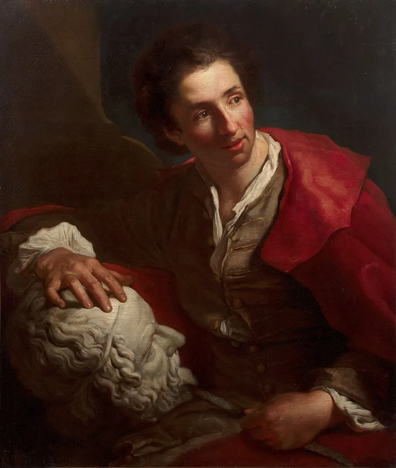 Presumed Portrait Of Edme Bouchardon Wall Art by Louis-Gabriel Blanchet - High-Resolution Digital Print