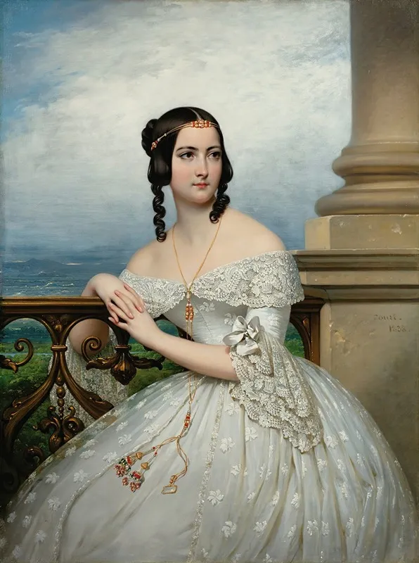Presumed Portrait Of Miss White Wall Art by Joseph-Désiré Court - High-Resolution Digital Print