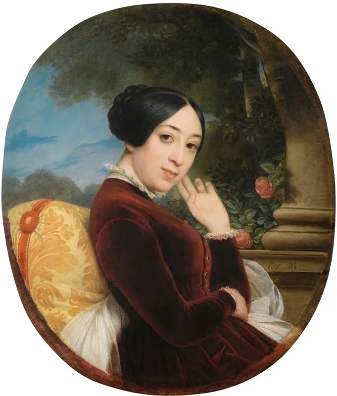 Presumed Portrait Of Pauline Viardot Wall Art by François-Edouard Picot - High-Resolution Digital Print