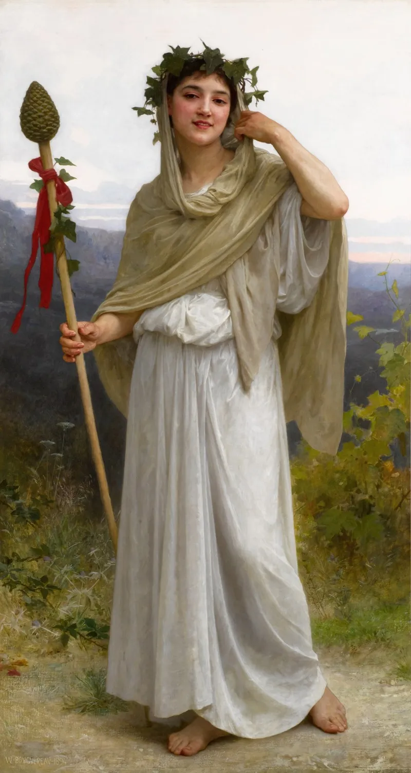 Pretresse De Bacchus 2 Wall Art by William Bouguereau - High-Resolution Digital Print