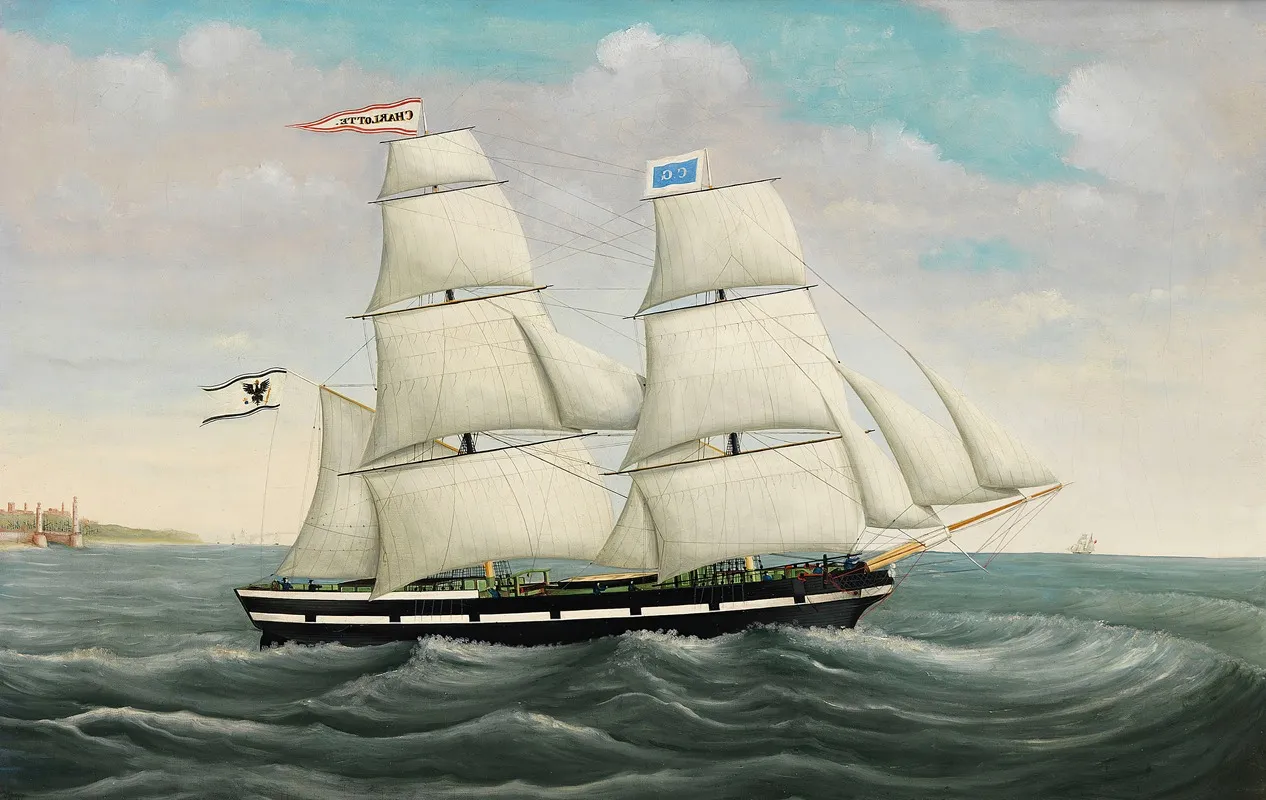 Preussische Brigg Charlotte Wall Art by August Lasczky - High-Resolution Digital Print