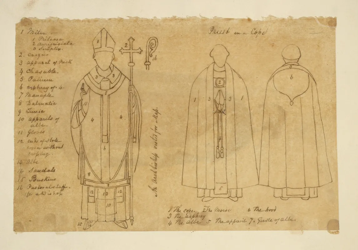 Priest In A Cape An Archbishop Vested For Mass