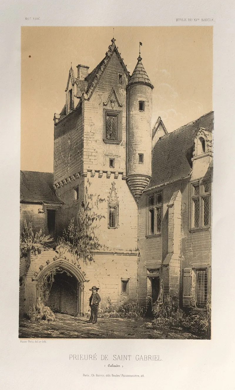 Prieure De Saint Gabriel Calvados Wall Art by Victor Petit - High-Resolution Digital Print