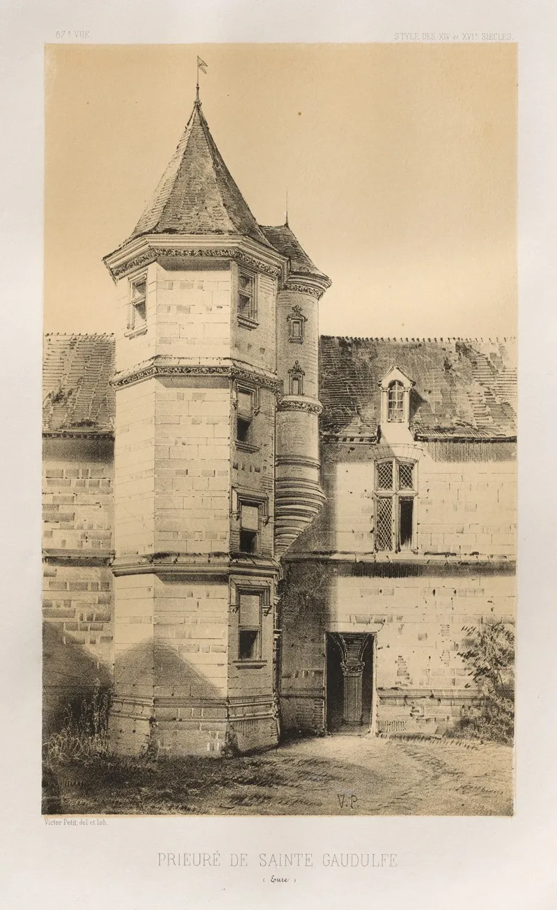 Prieure De Sainte Gaudulfe Eure Wall Art by Victor Petit - High-Resolution Digital Print