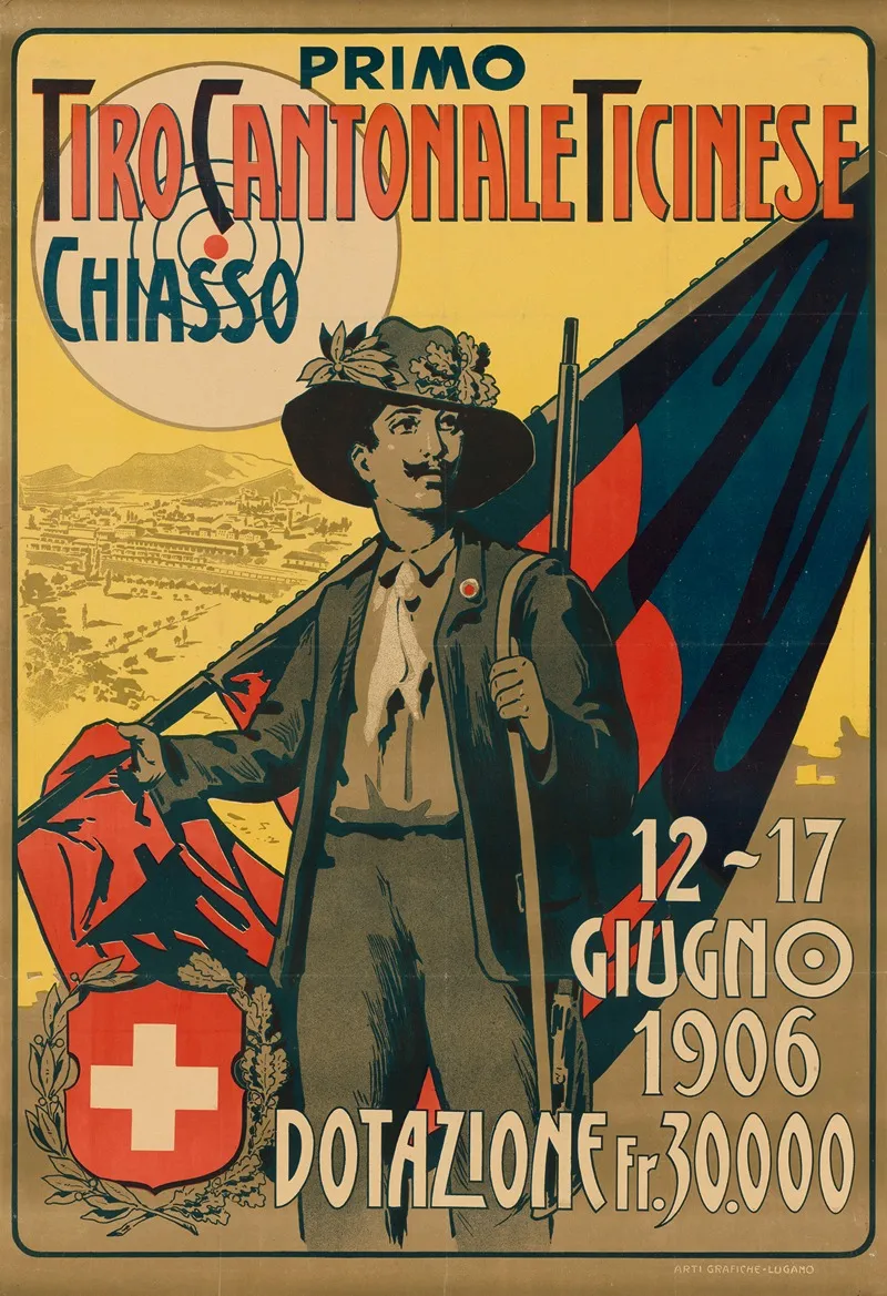 Primo Tiro Cantonale Ticinese Chiasso Wall Art by ARTI GRAFICHE - High-Resolution Digital Print