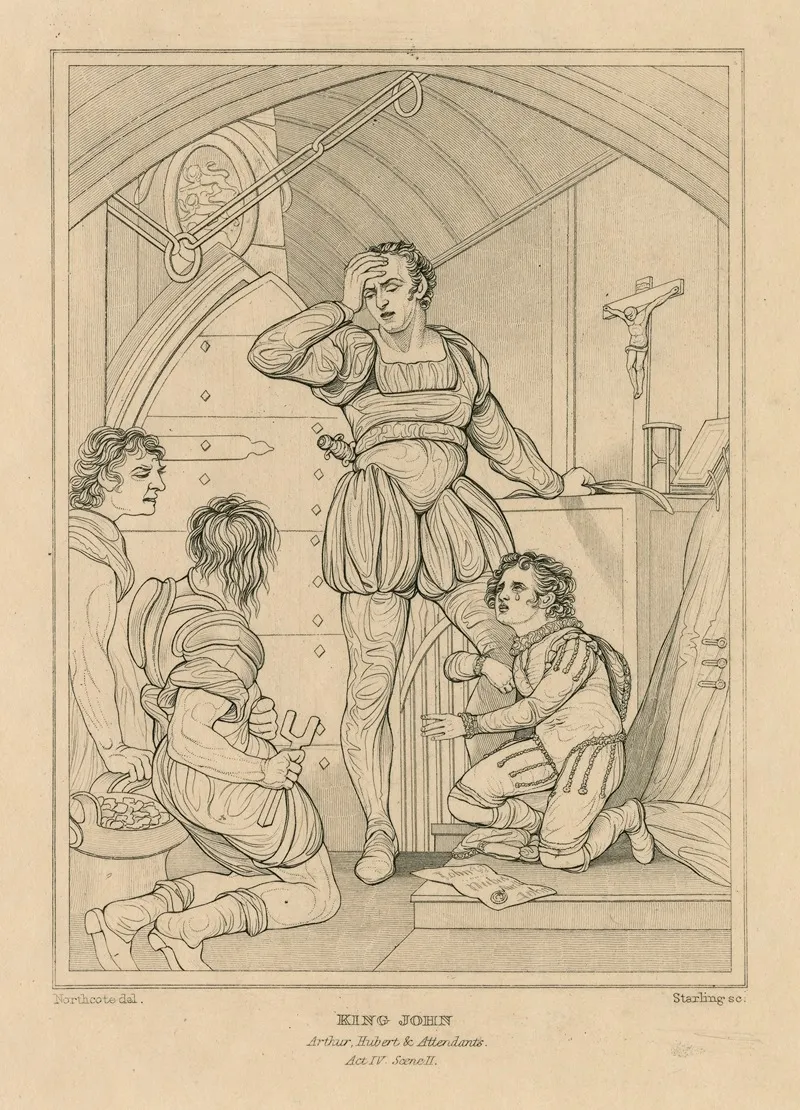Prince Arthur And Hubert Shakspeare King John Iv 1 Wall Art by William Francis Starling - High-Resolution Digital Print