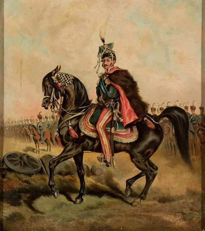 Prince Jozef Poniatowski On The Szuma Mare From Sanguszka Stud Farm