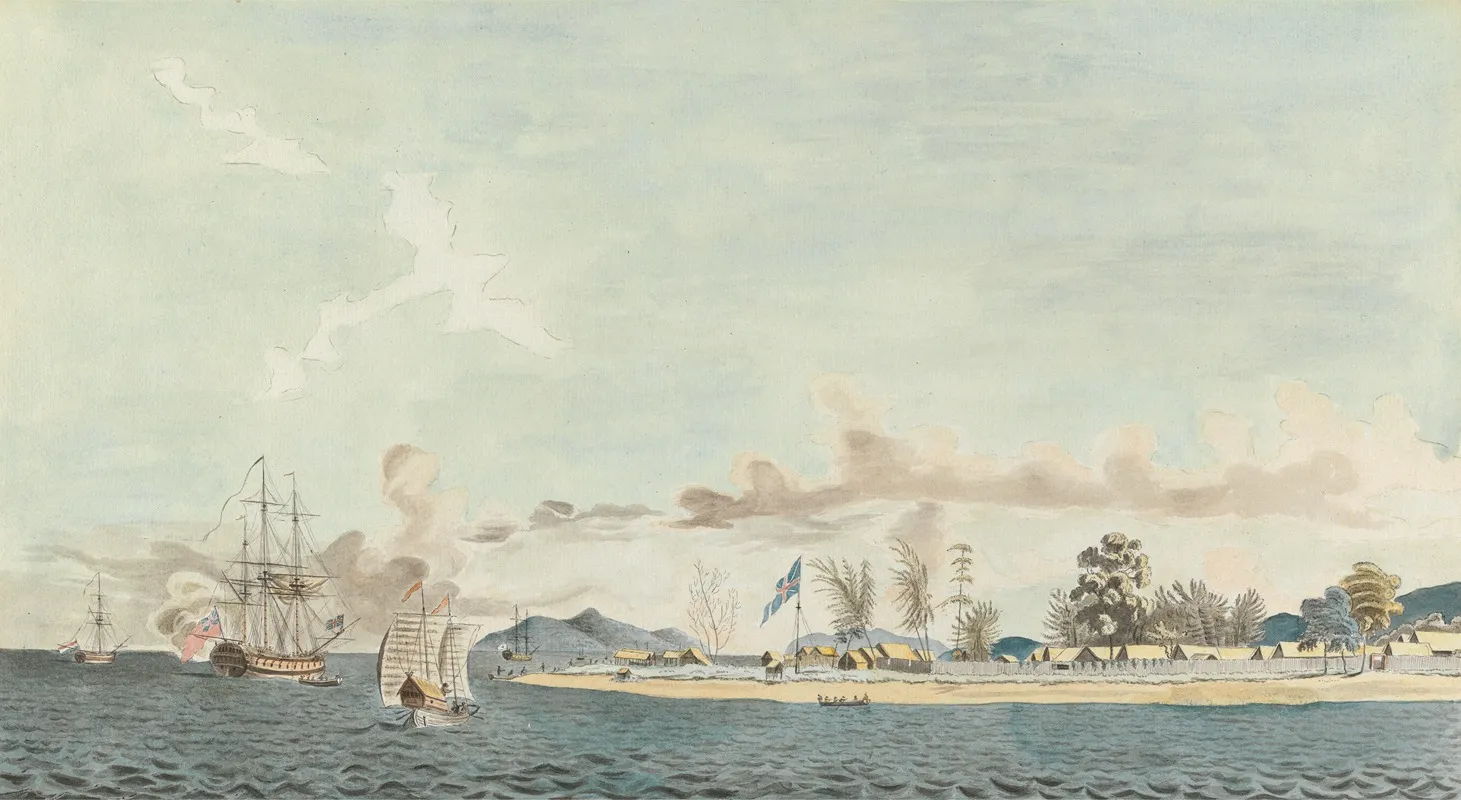 Prince Of Wales Island Penang Wall Art by Ensign Caldwell - High-Resolution Digital Print