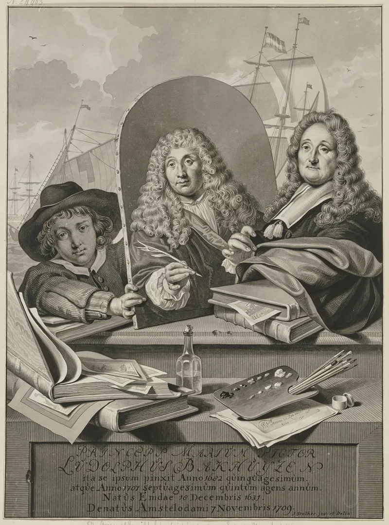 Princeps Marium Pictor Ludolphus Bakhuisen Ita Seipsum Pinxit Wall Art by Jan Stolker - High-Resolution Digital Print