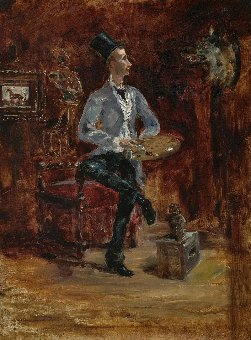 Princeteau Dans Son Atelier Wall Art by Henri de Toulouse-Lautrec - High-Resolution Digital Print
