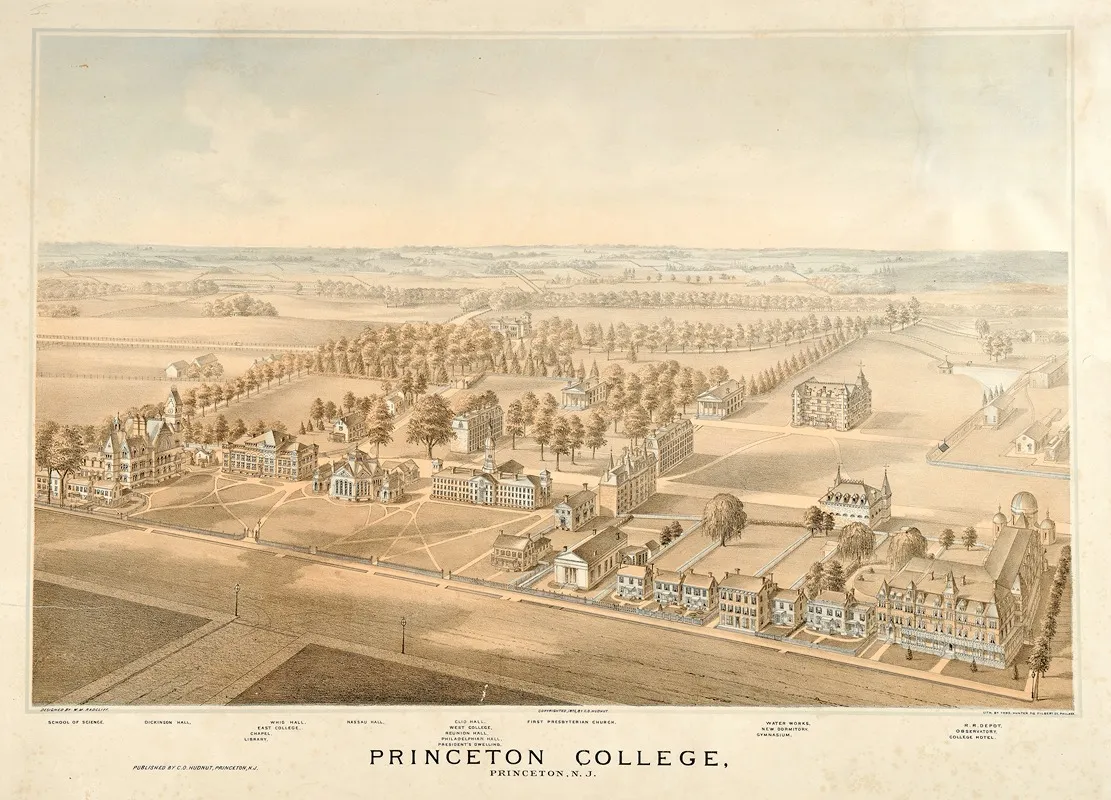 Princeton College Princeton N J Wall Art by Thomas Hunter - High-Resolution Digital Print