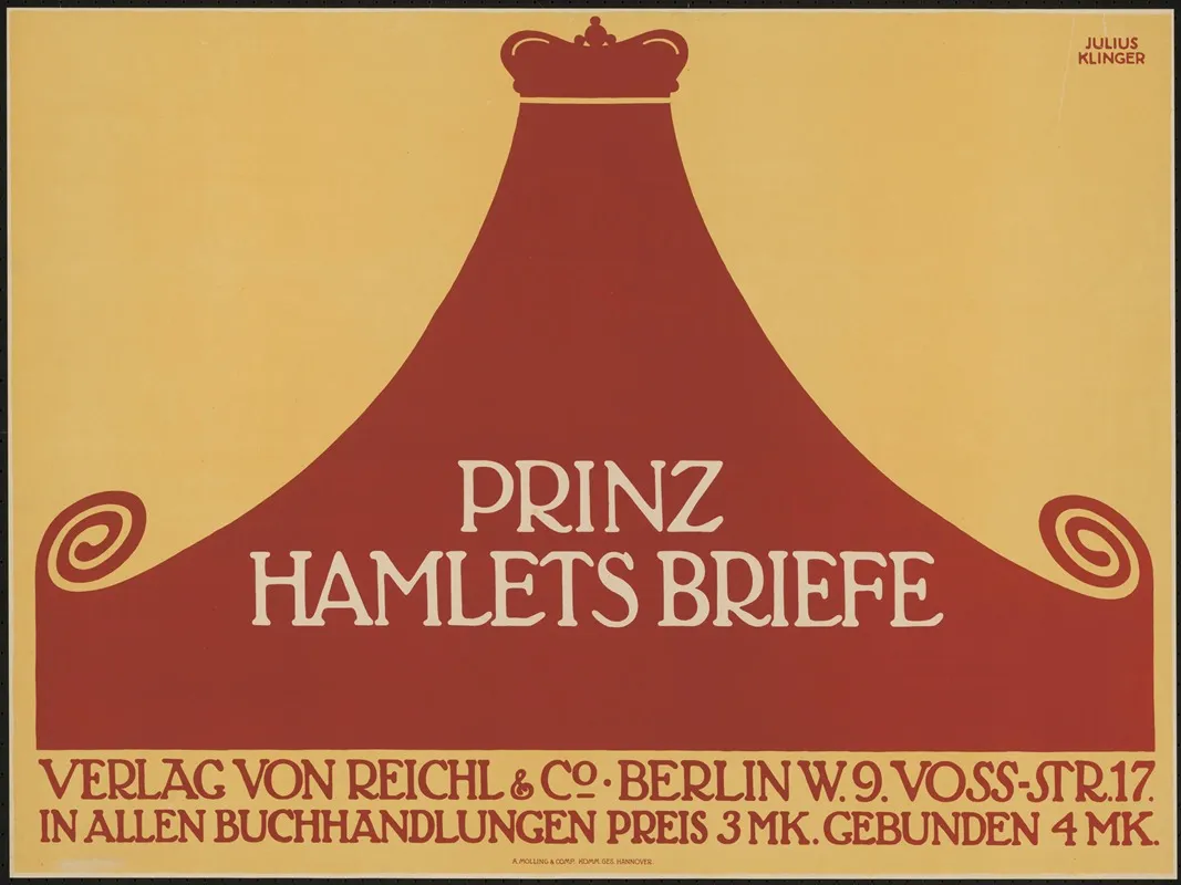 Prinz Hamlets Briefe Wall Art by Julius Klinger - High-Resolution Digital Print